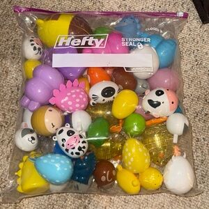 Assorted Animal Plastic Fillable Easter Eggs, 2 Gallon Bag Lot